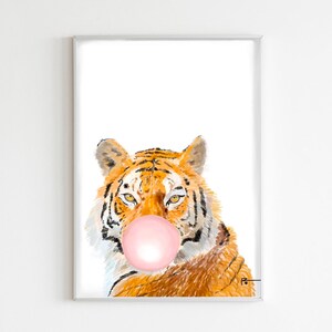 Tigre poster/print/animale/illustrazione/digitale
