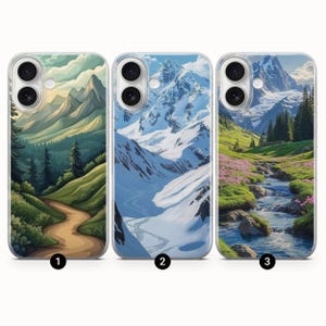 Mountain Phone Case Wanderlust Landscape Cover for iPhone 16 Pro Max, 15 Plus, 14, Samsung S25, Pixel 9 & More