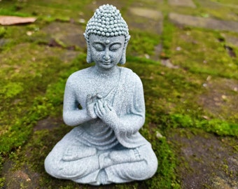 Escultura de Buda de piedra arenisca Ganesha Escultura de arena Artesanía de cuidado de piedra Estatua de GuanYin 22100601HK Estatuilla de Feng Shui Artesanía de escritorio Monje Buda