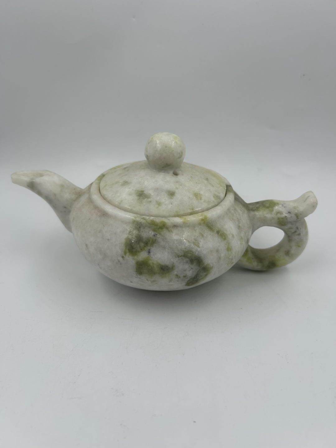 Jade Jadeite Tea Set Tea Pot 5 Cups in Case, Natural Jade Healing ...