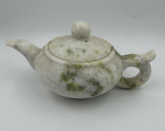 Set da tè in giada e giadeite, teiera da 5 tazze in custodia, set da tè in giada naturale, cristallo di quarzo per la salute, decorazione, cerimonia del tè cinese