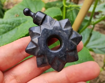 Jade Crystal Healing Pendant Suspected alien civilization Natural,Antique Meteorite Pendant Ancient China Culture Carving Hongshan Figurine