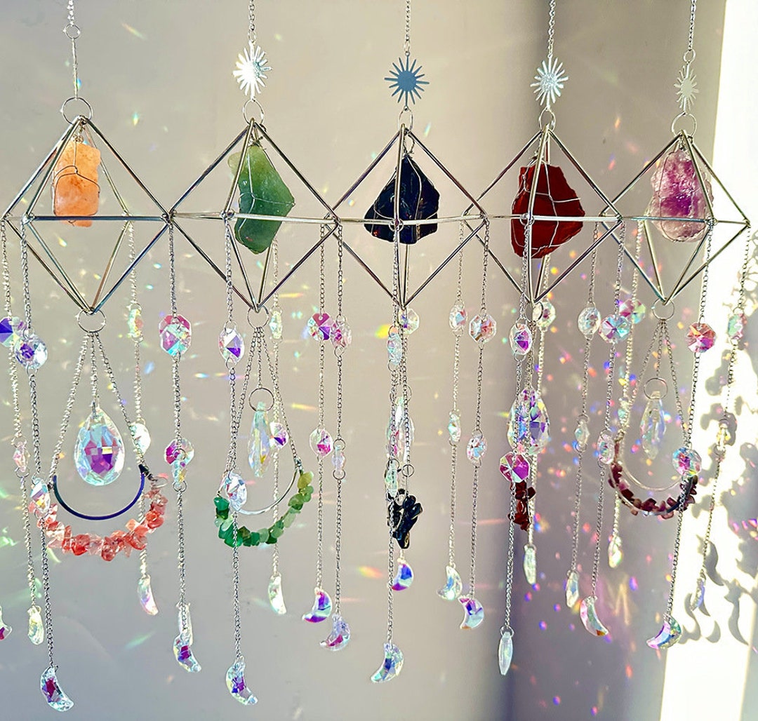 Get 1 Suncatcher Pendant Light Color Changing Prism Crystal Etsy