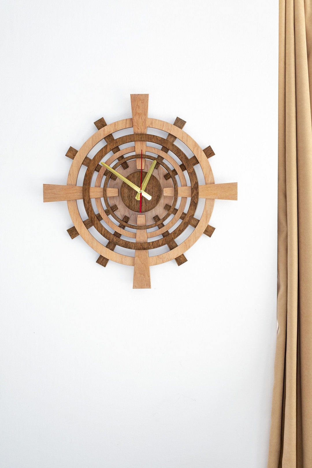 Handcrafted Wooden Wall Clock for Sale Timeless Artwork for - Etsy
