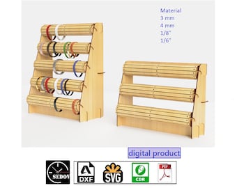 Soporte para pulsera y reloj cortado con láser: almacenamiento