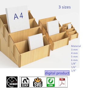 Vetrina a 4 ripiani tagliata al laser, 3 dimensioni, vetrina per negozio di materiali promozionali, espositore per vendita al dettaglio, file digitali fai-da-te in formato svg cdr pdf dxf