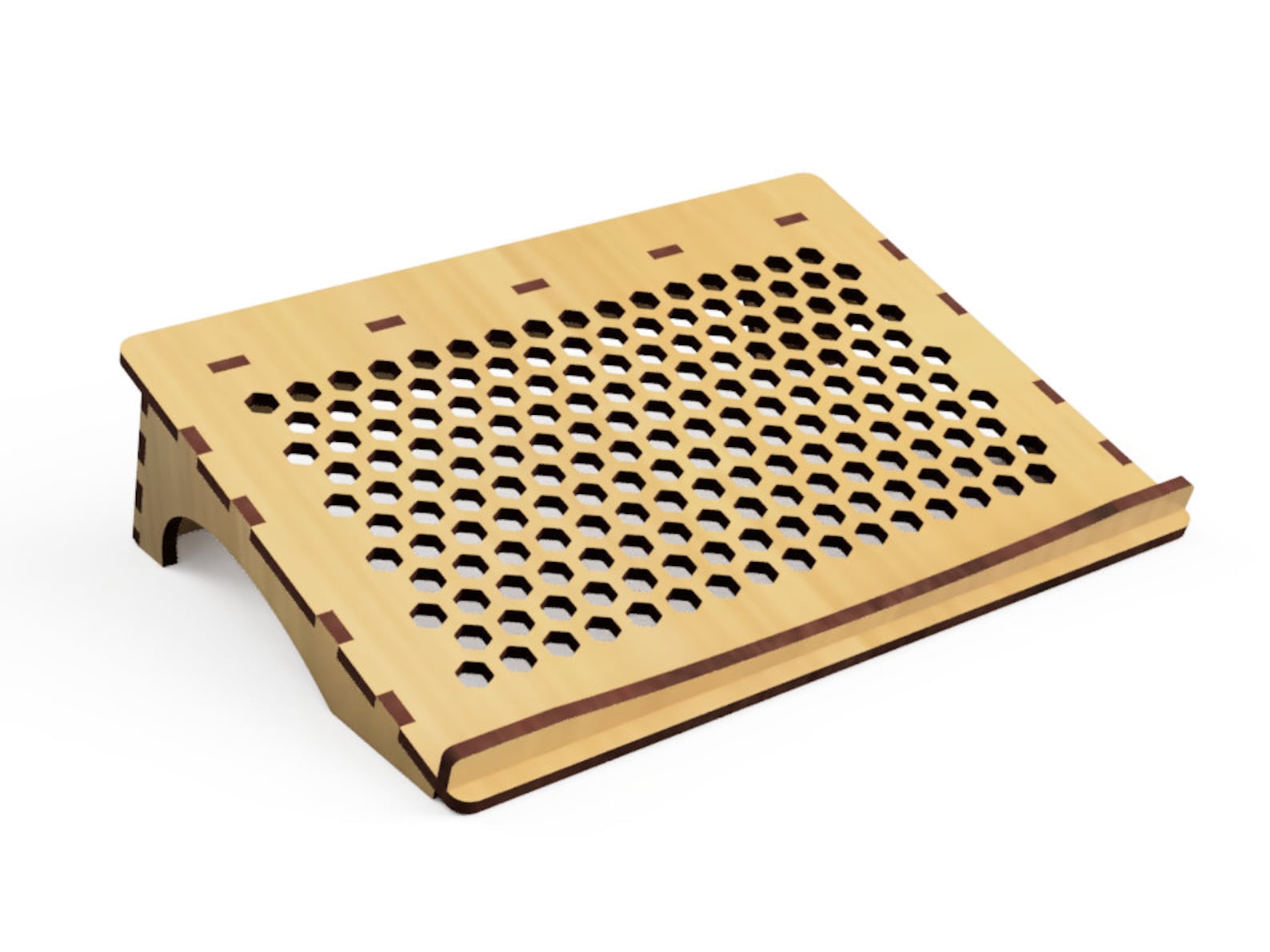 Laser Cut Laptop Stand With Ventilation Holes - Ergonomic and ...