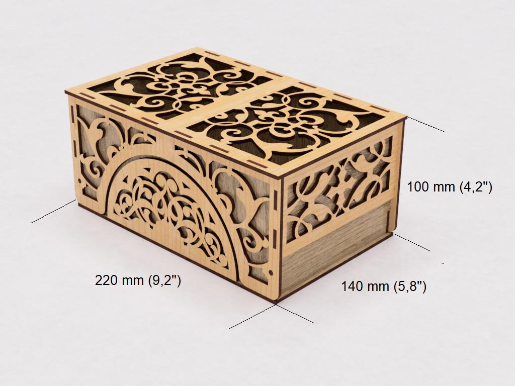 Laser Cut Gift Box 2 Sizes - Ring Gift Box - Jewelry Box With Lid ...