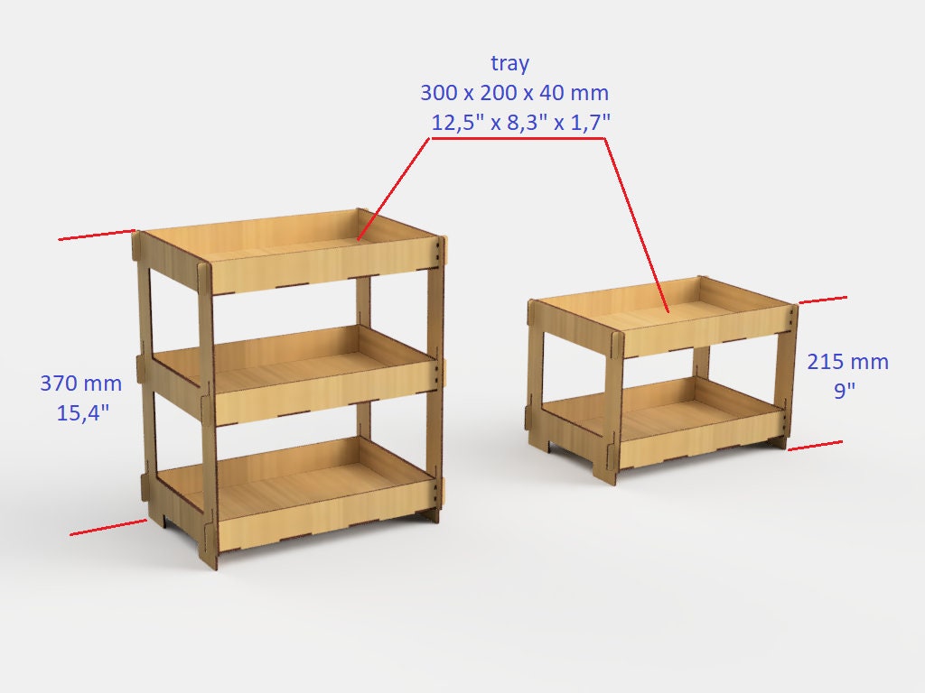 Shelf Rack Dxf Laser Cut Storage Shelves Tool Racks Svg Files - Retail Shelving ...