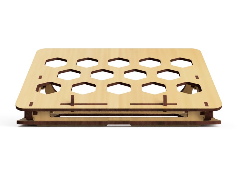 Laser Cut Laptop Stand Adjustable Tilt Height - Large Honeycomb ...