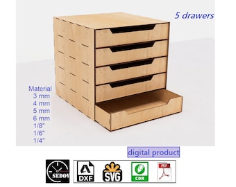 引き出し付きアンティーク手彫りキャビネット、インドネシア木製収納