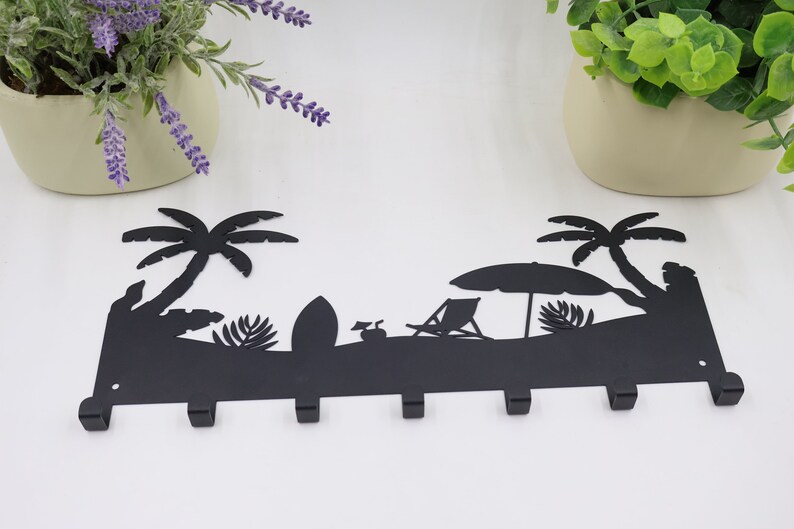 Beach Style Key Holder for Wall Metal Key Organizer Rack, 715 Hooks