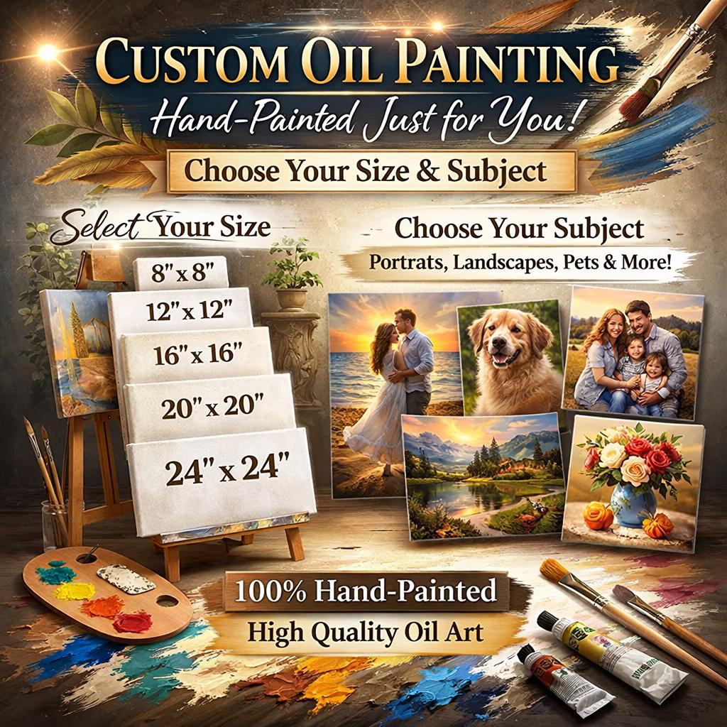 Custom Landscape Oil Painting From Photo Personalized Scenery Canvas ...