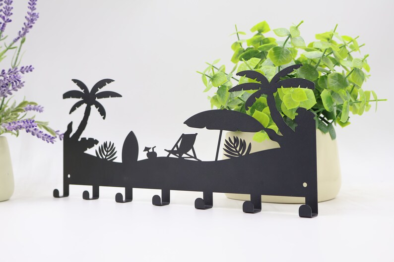 Beach Style Key Holder for Wall Metal Key Organizer Rack, 715 Hooks