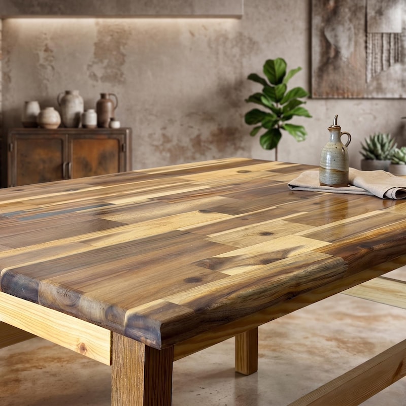 Butcher Block Table - Etsy