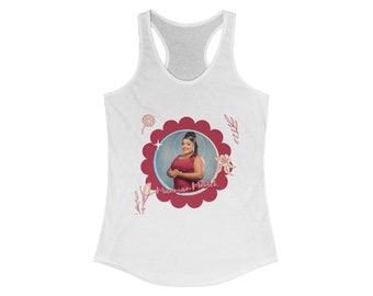 Man man Meetch Women's Racerback Tank Top, Designed by Mama Meetch , Haiti, Ayiti, Tiktok influencer,  Fanatik Mama Meetch