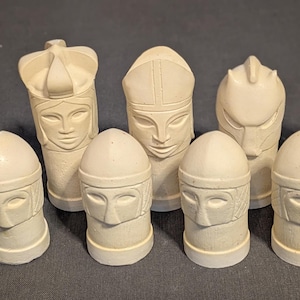 Masked Heads Chess Moulds