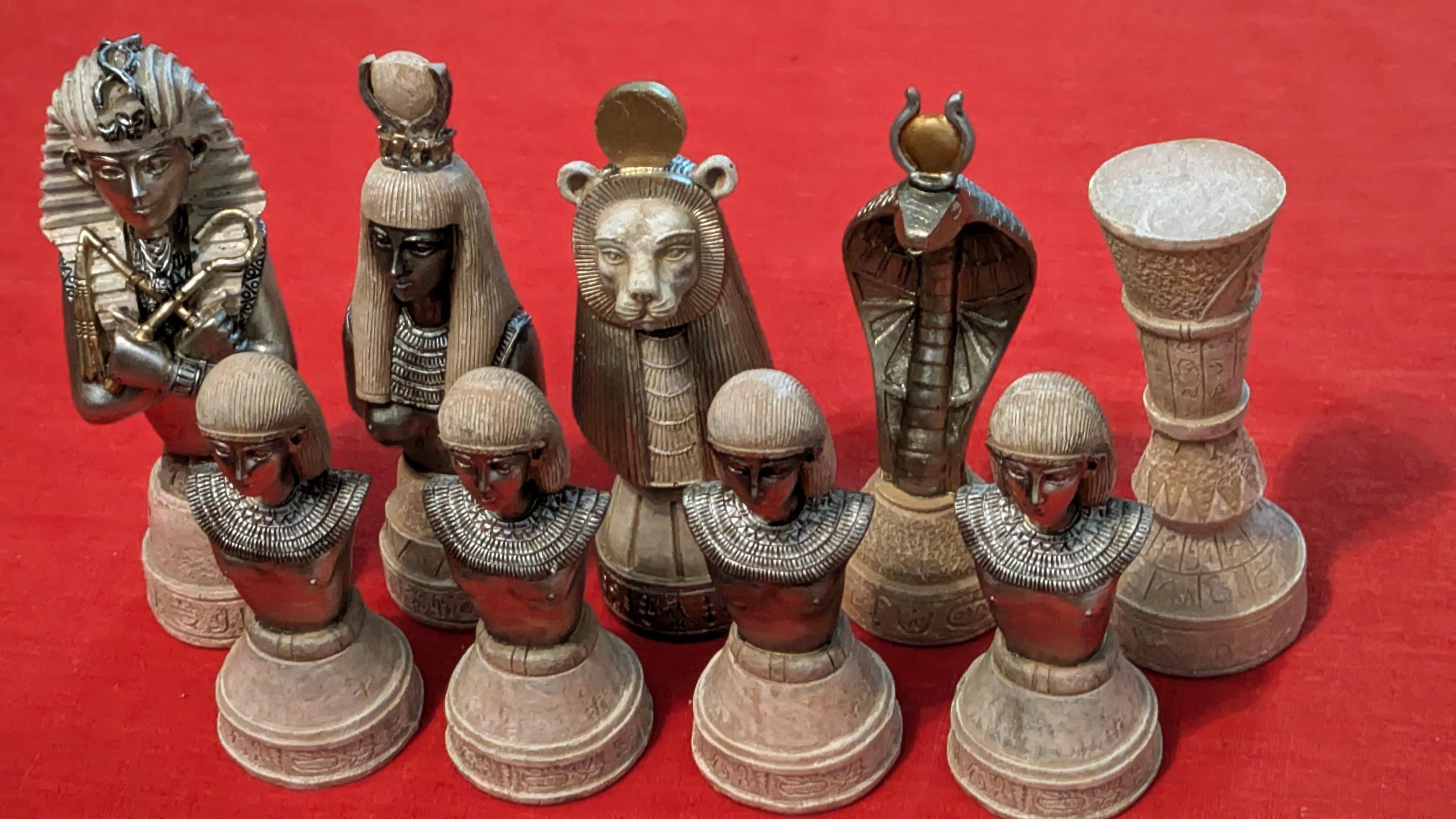 Jeux échecs Roy Lion 11 cm animaux africain sculptés main 30