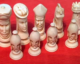 Medieval Heads Chess Moulds