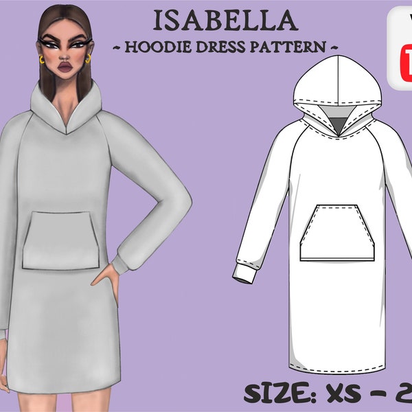 Hoodie Dress Pattern Etsy