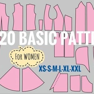 Basic pdf sewing patterns for women PDF sewing patterns for women  patterns for woman |  sewing pattern Instant Download NO INSTRUCTION