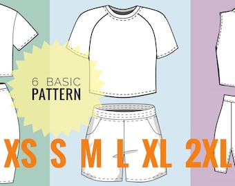 6 pattern basic PDF sewing patterns for women / PDF sewing patterns for women / patterns for woman / dress pattern pdf / sewing pattern