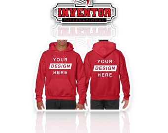 Bulk Order Pack of 2 Custom Unisex Hoodies Free Logo & Text Personalised Team wear | Club Apparel Premium Quality