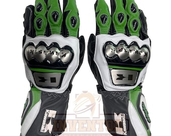 Kawasaki Top quality Motorbike Leather Gloves | Professional Motorbike Gloves
