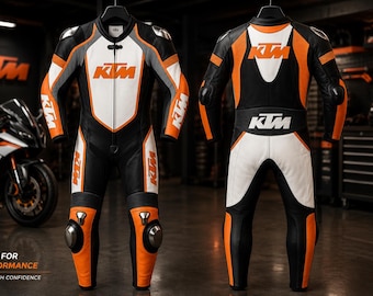 KTM Leather Suit Top Quality - CE Approved Motorbike Riding suit With Protective Armours
