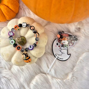 Kids Halloween bracelet, children Halloween diy bracelet kit, cute Halloween bracelet for children, Halloween craft