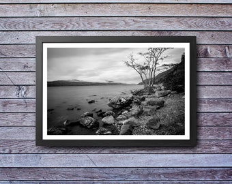 Black and White photography | Loch Ness Landscape | Wall decoration | Framed photo print | Photographic print | Scottish Landscape