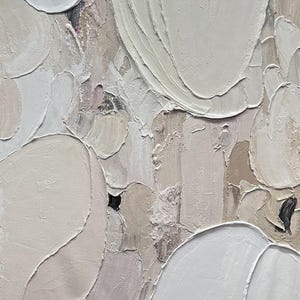 Picture of Abstract Pink Beige Oil Painting Art, Modern Extra Large Thick Textured ...