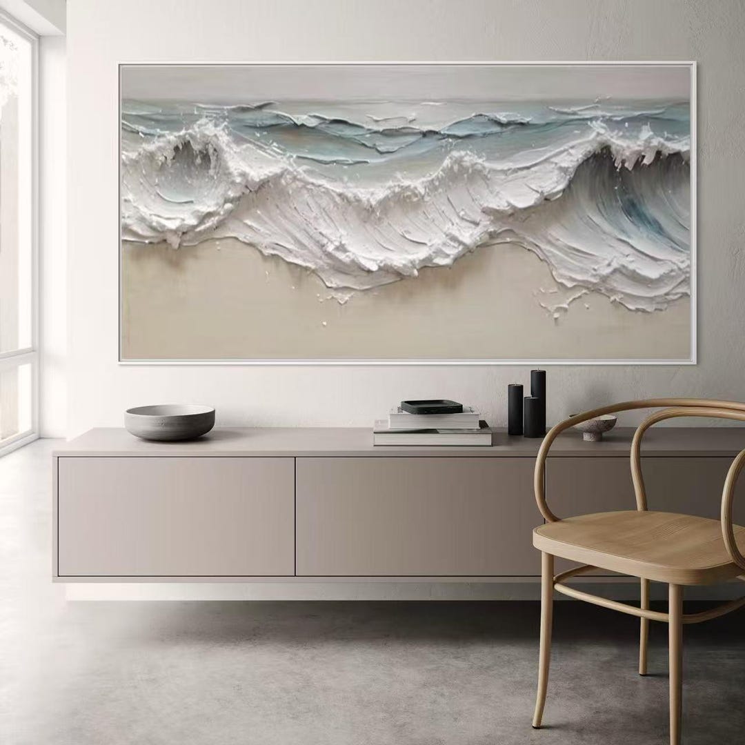 Illustration of Coastal Ocean Wave Wall Decor Inspiration