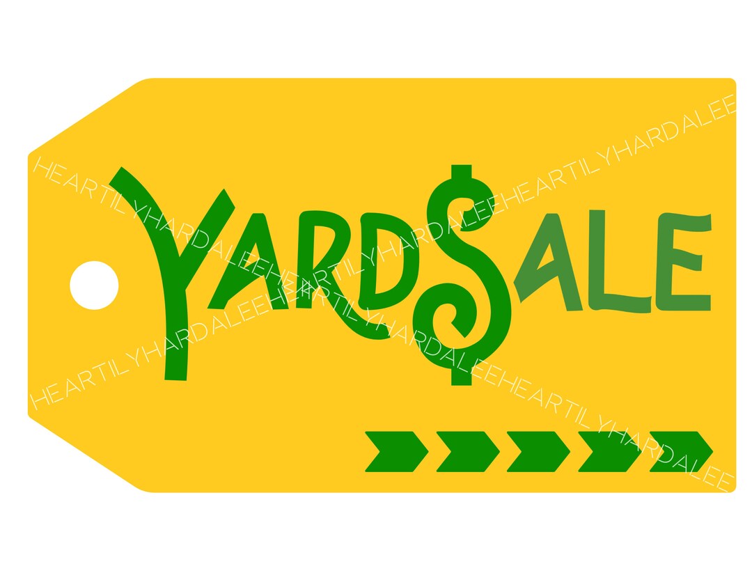 Vintage Yard Sale Poster Design Etsy
