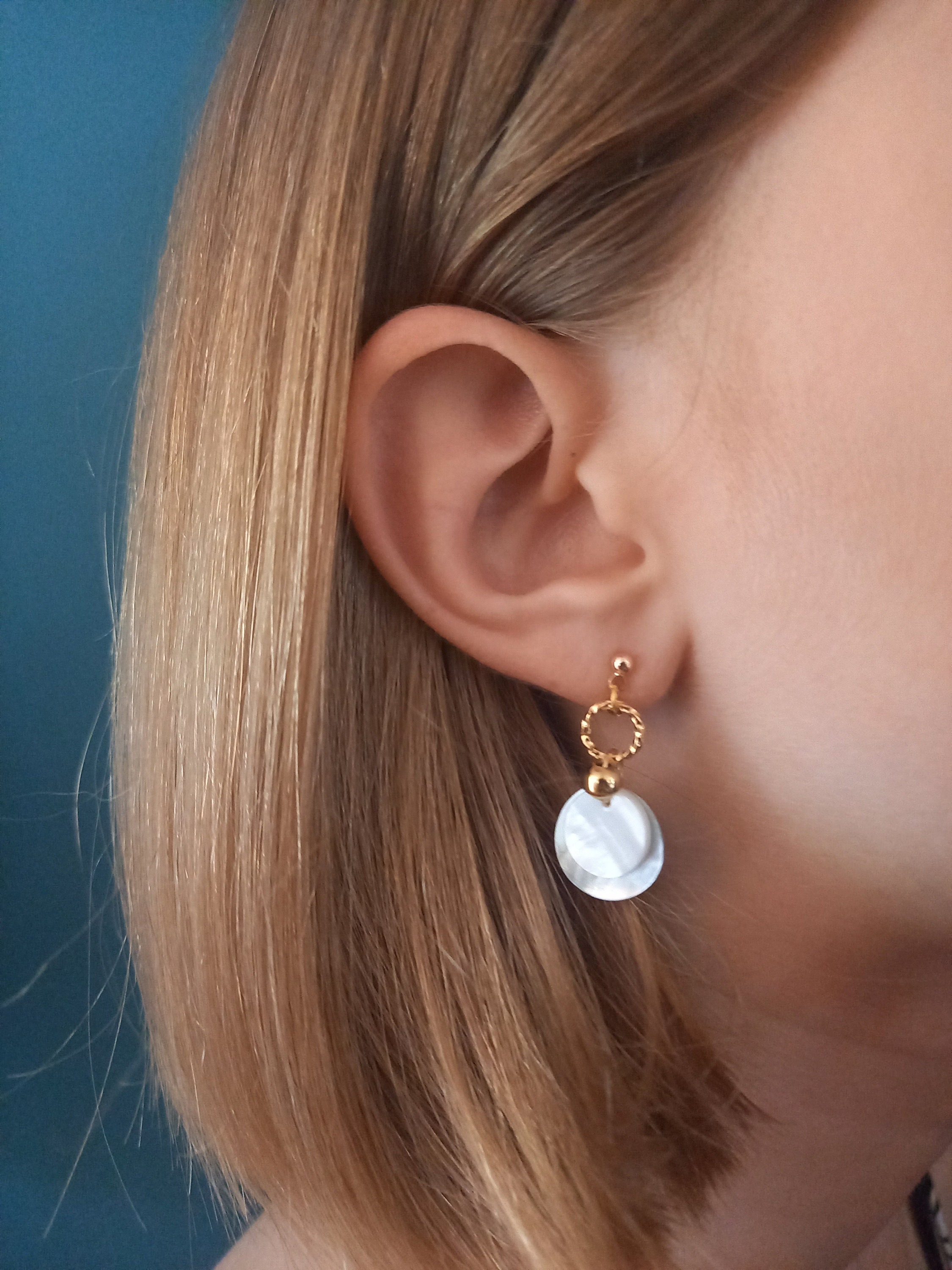 Boucles D'oreilles Clips GUERLAIN Vintage - Doré à L'or Fin 24 Carats, Signées - Occasion, Pièce De Collection
