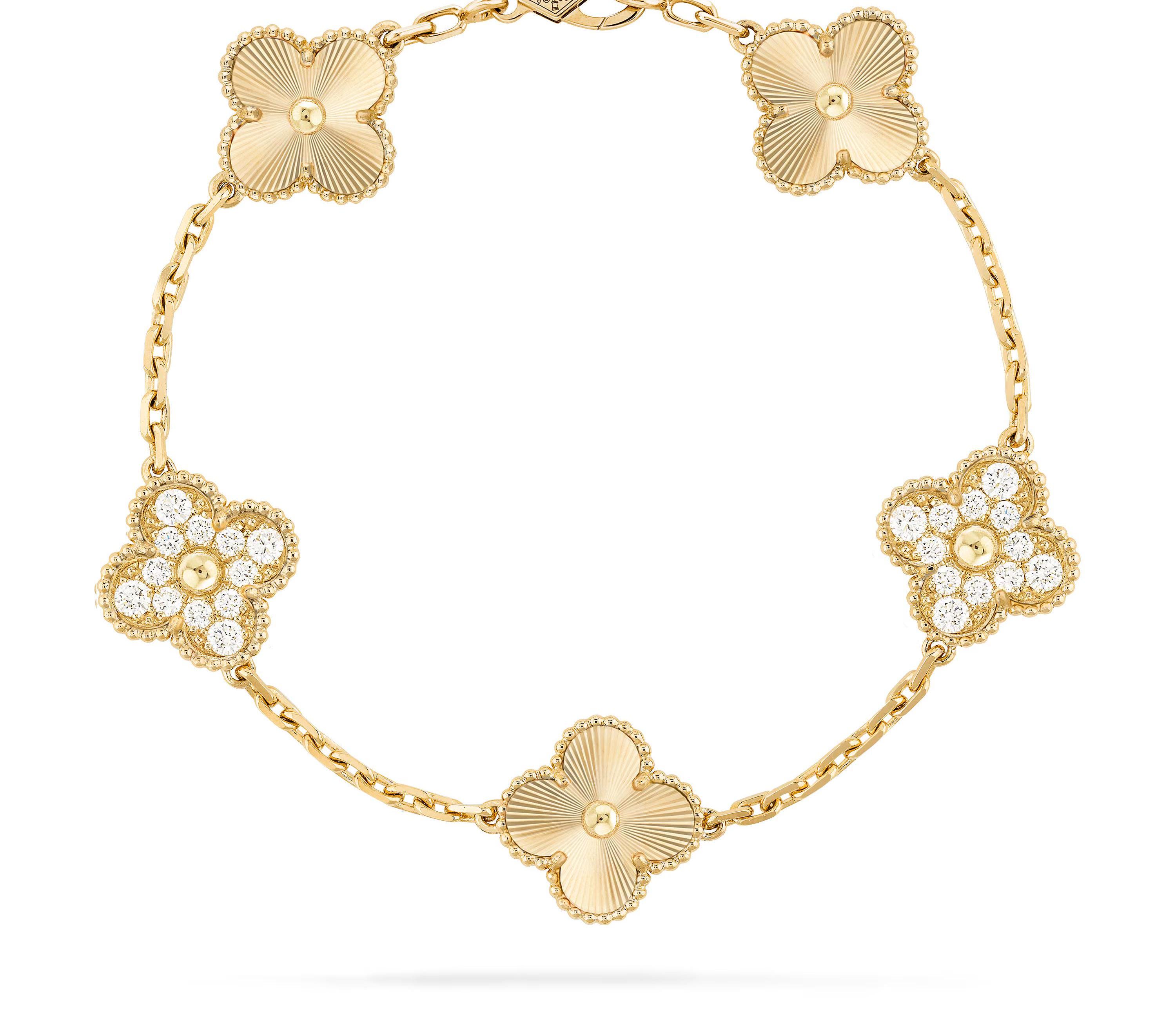 Clover Van Cleef Bracelet - Etsy Israel Clover Van Cleef Bracelet - Etsy Israel
