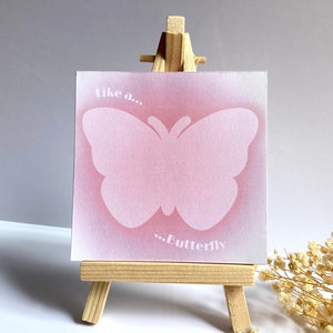 BTS memo pad like a butterfly / cute kpop memo pad image 2