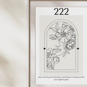 222 Angel Number Digital Print