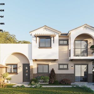 Modern Minimalist House Plan - 3 Bedroom, 2 Bath | DWG, PDF Architectural Floor Plan