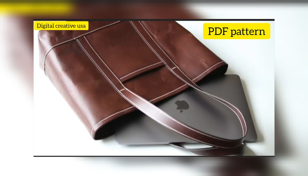 Leather Tote Pattern Leather Pattern Pdf Leather Bag Etsy