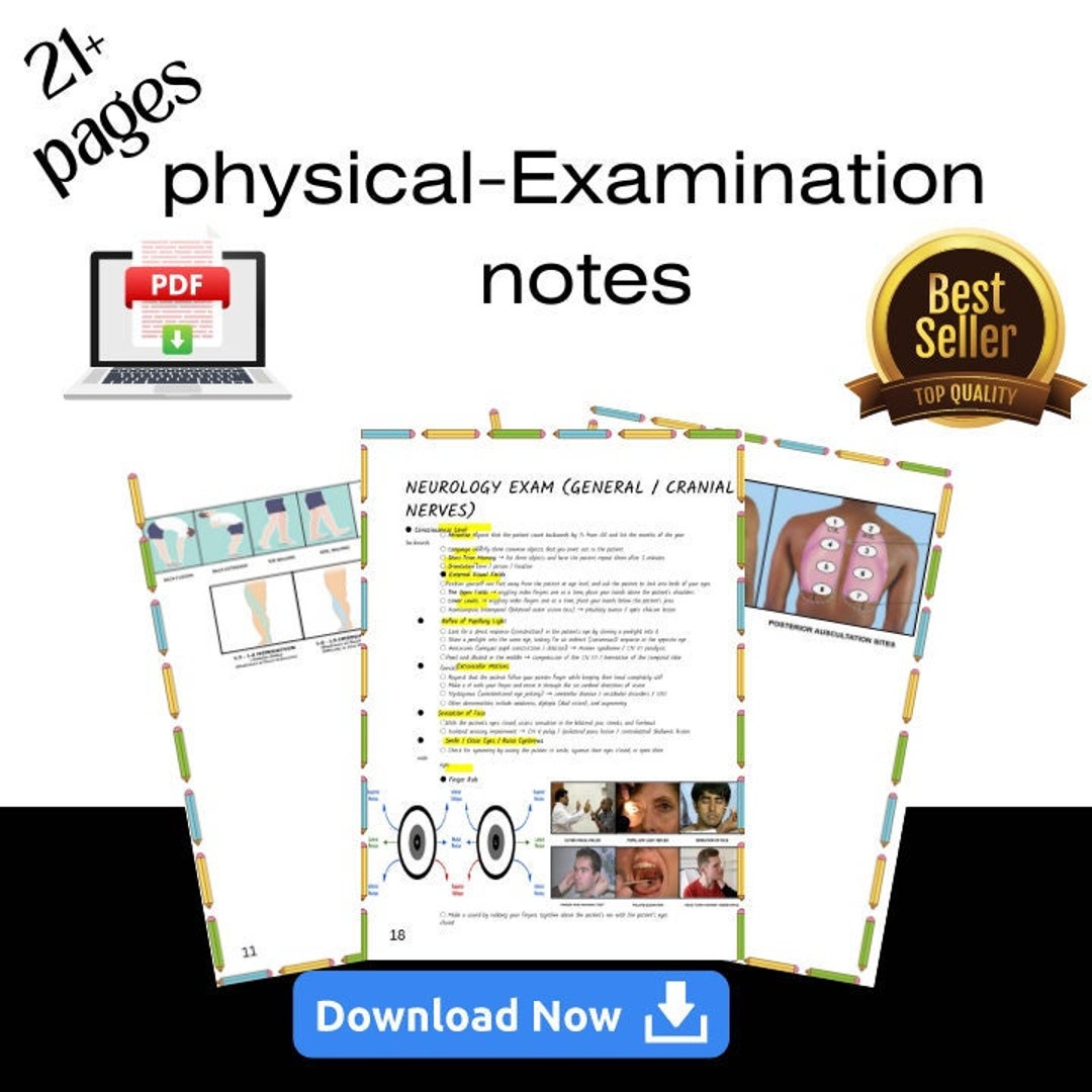 Physical Examination Notes System Nursing Notes Nurse in the Etsy