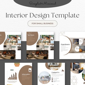 Interior Design Template,A4 US size, cma packet, Client Presentation Template, Interior Designer Moodboard, E-Design Presentation Board,