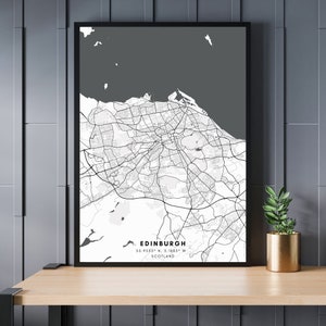 EDIMBURGO City Map, SCT, Escocia, Mapa de la ciudad, Cartel de mapa minimalista, Regalo para él, Arte de mapa minimalista, Regalo para ella, Descargar digital