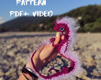Pattern chinese dragon amigurumi crochet DIY tutorial in English