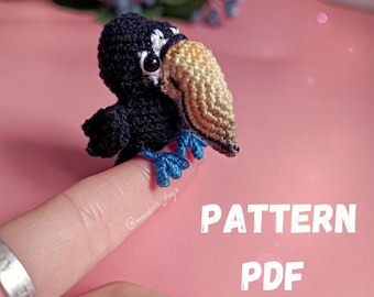 Pattern Toucan bird crochet DIY tutorial in English