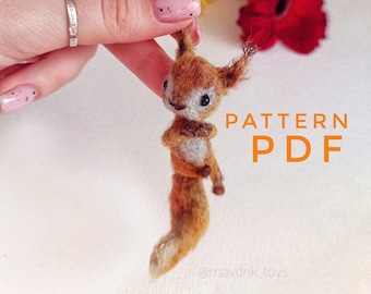 Pattern little Squirrel crochet DIY tutorial in English
