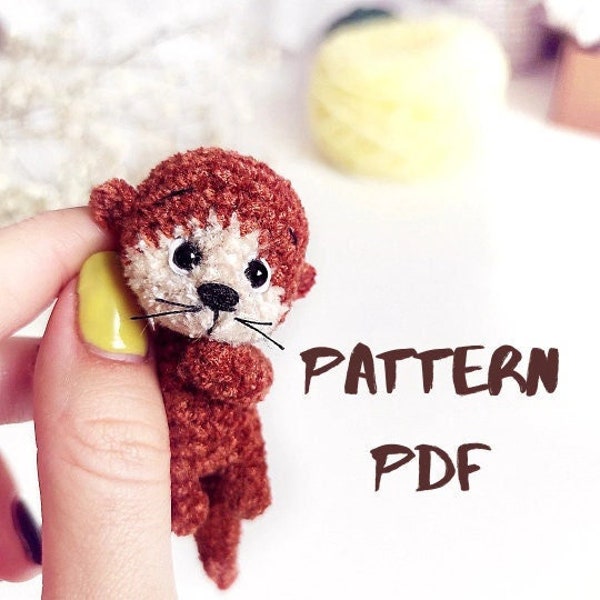 Pattern little otter crochet DIY tutorial in English