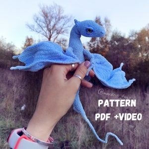 Pattern Wyvern dragon amigurumi crochet DIY tutorial in English
