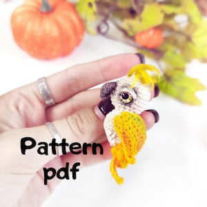 Pattern parrot crochet amigurumi bird crooch DIY tutorial in English