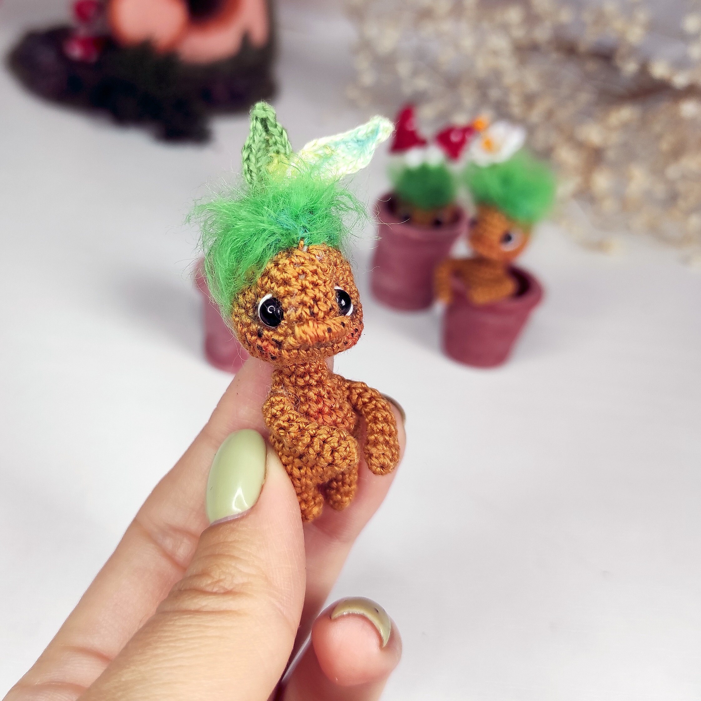 Crocheted Sprout Pattern Plant Sprout Crochet DIY Tutorial in English - Etsy